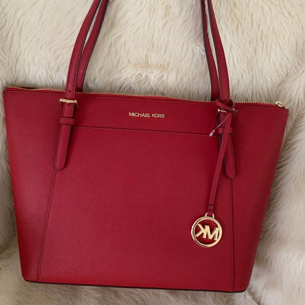 MICHAEL KORS TOTE & WRISTLET. SCARLET. NWT… - Picture 7 of 16